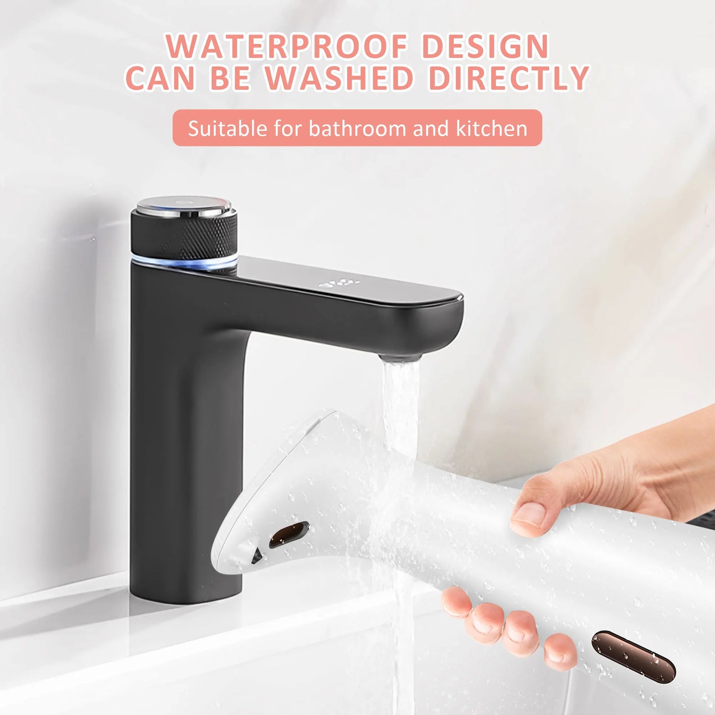 Xiaomi Automatic Sensor Soap Dispenser Infrared Sensing 6.76 oz Battery Powered for Bathroom Kitchen Sink Hotel and Restaurant