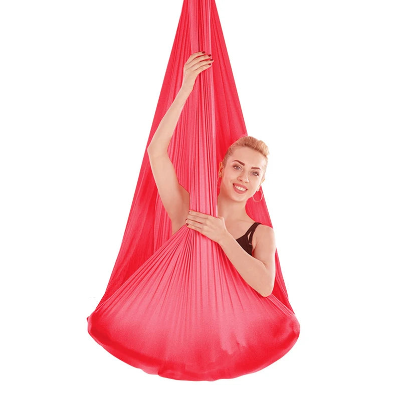4/5/6/7m Aerial Yoga Hammock Elastic Silk Yoga Flying Swing for Anti-Gravity Body Building Pilates Infoor Outdoor Fitness
