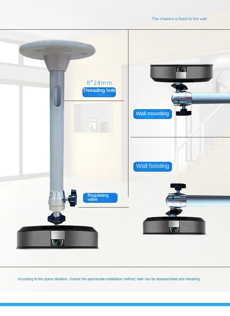 Portable Projector Bracket 360° Rotatable Ceiling Wall Mount Beamer Holder Aluminium compatable for HY300 HY320 Beam Projector