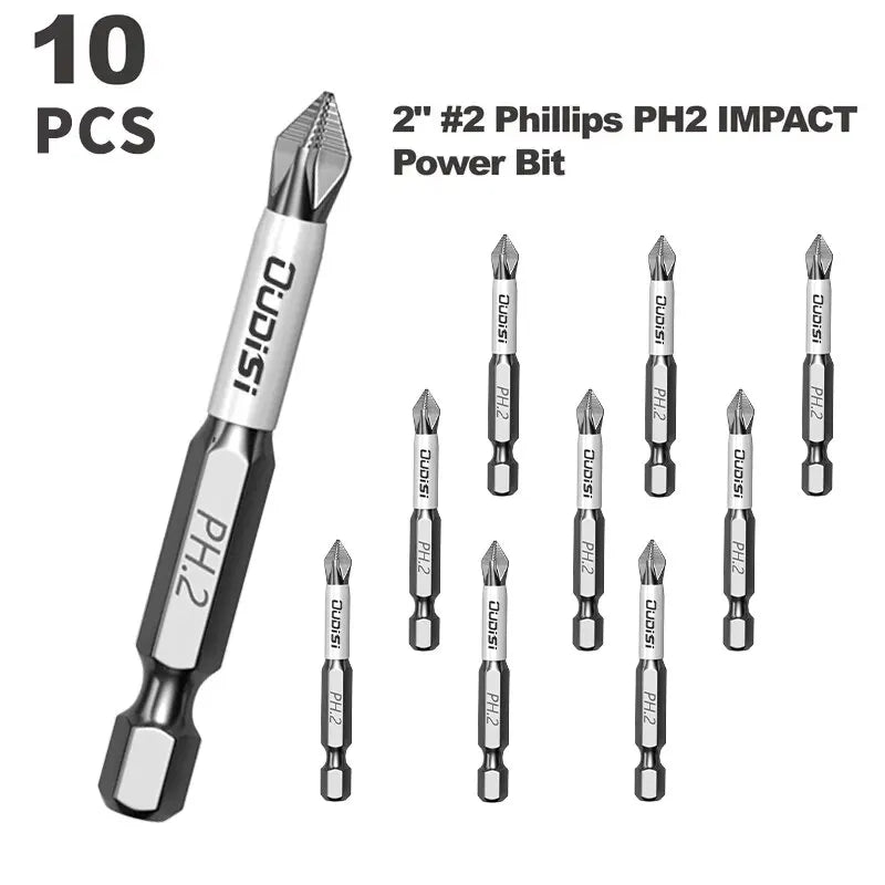 50mm/2Inch Phillips PH2 Impact Screwdriver Bit - Perfect for Plastic, Wood, and Metal Projects!