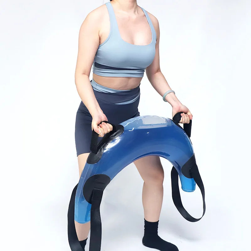 Muscle Training Aqua Bags, Weightlifting Bag Weight 15kg,Water Filled Weightlifting Fitness Bag 4 Handles,Home Gym Accessories