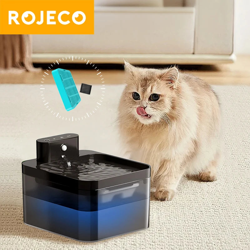 ROJECO Water Fountain Replaceable Filter For 2.2L Wireless Cat Water Foutain Filters Cats Drinkers Pet Water Purifier Filters