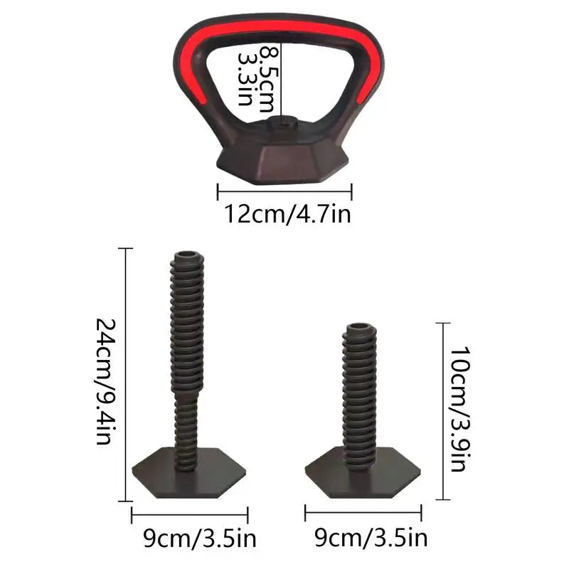 2025 Fitness Adjustable Metal Kettlebell Handle for Weight Plates Arm Strength Workout Kettle Bell Grip Dumbbell