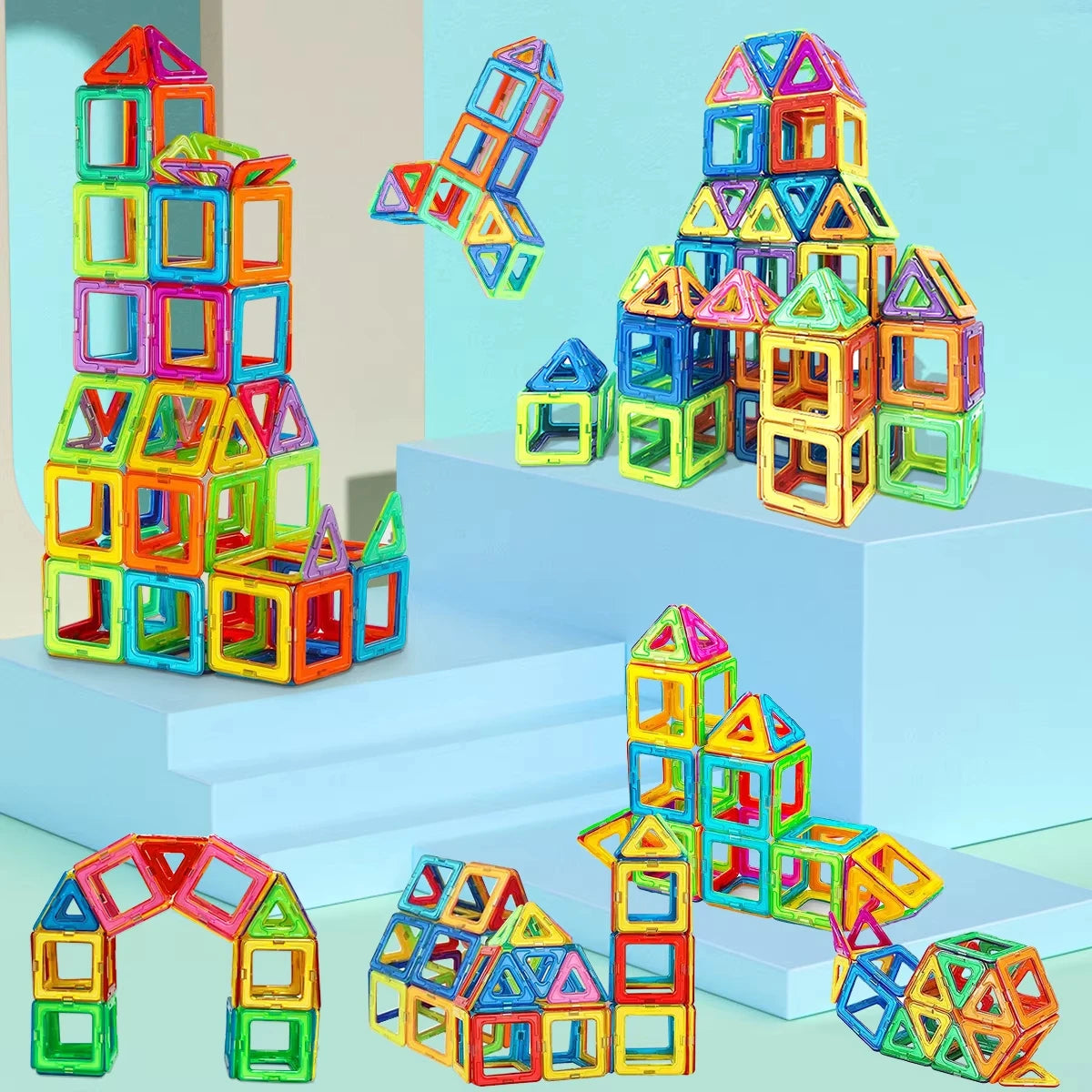 Big Size 148PCS Magnetic Building Blocks STEM Educational Constructor Set Toys for Learning and Birthday Boys Girls Kids Gifts