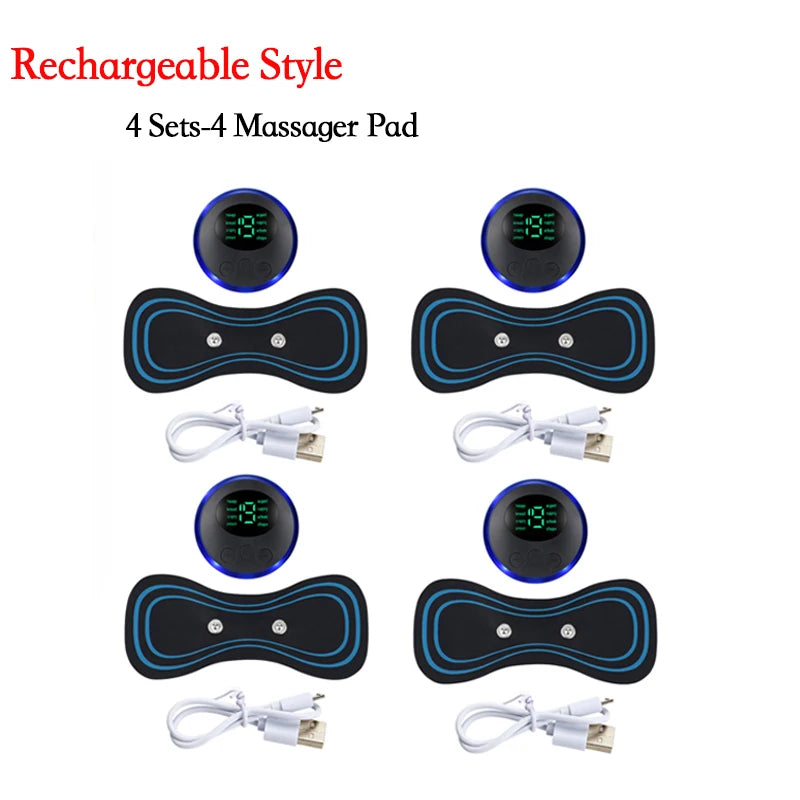 Smart Electric Neck Massager Portable Rechargeable EMS Cervical Vertebra Massage Patch For Muscle Relax Pain Relief Dropshipping