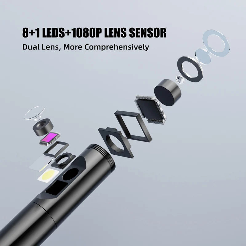 3.9mm 3 in1 Industrial Endoscope Camera for Android Phones HD1080P Waterproof Single Dual Lens Rigid Inspection Sewer Car Camera
