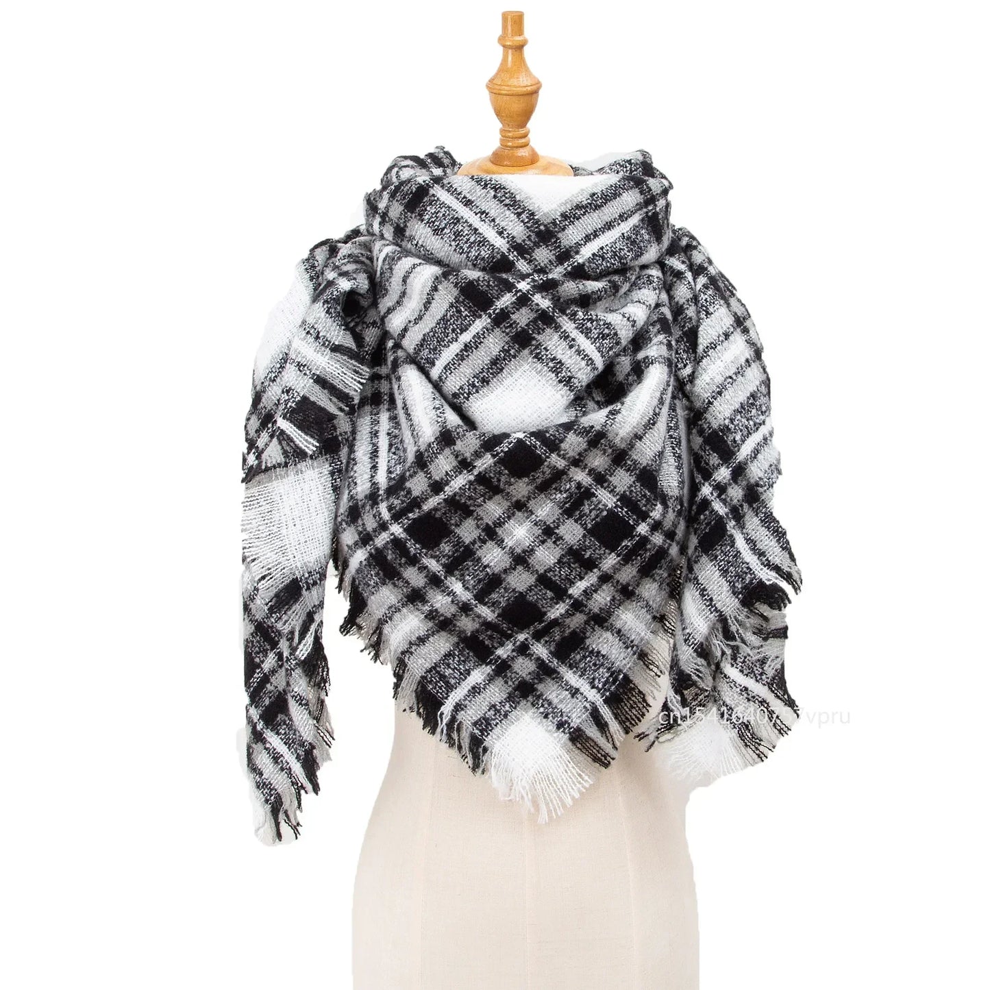 Newest Designer Scarf women luxury Plaid Scarves Shawls Brand Knitted Cashmere Bufandas Invierno Mujer Fashion Bandana Wrap
