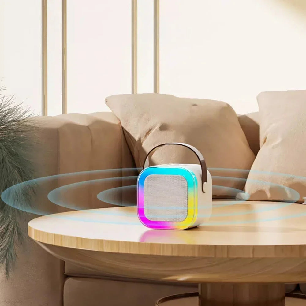 Bluetooth 5.3 Home Karaoke Machine Family Singing Portable Children's Gifts Speaker System with 2 Wireless Microphones