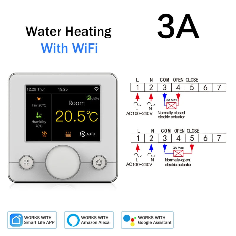 Tuya Wifi Heating Thermostat Smart Thermostat Gas Boiler UnderFloor Heating Digital Temperature Controller Alexa Google Home