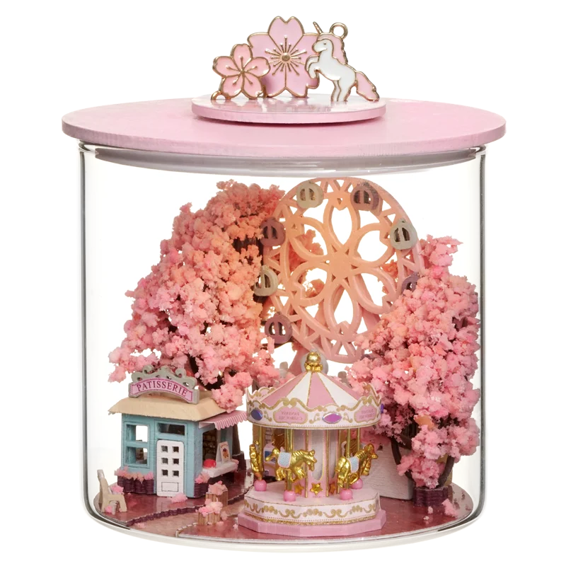 Doll House Miniature Furniture Diy Wood Dollhouse Miniatures Children Toys Girl Birthday Gifts Diorama Christmas Toy Gift