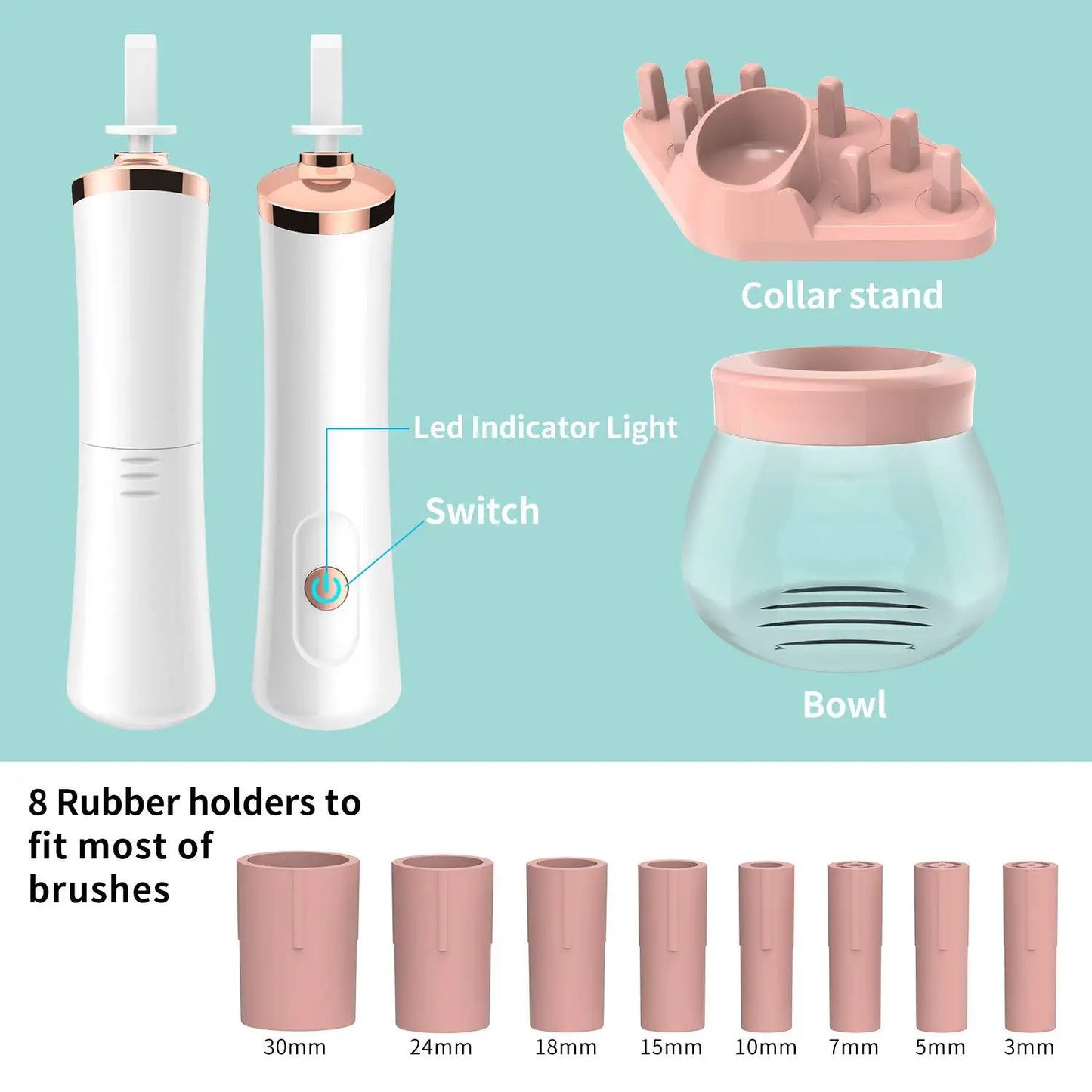 Professional 1PC Black/pink Electric Makeup Brush Cleaner Fast Washing Drying Make up Brushes Cleaning Makeup Brush Tools