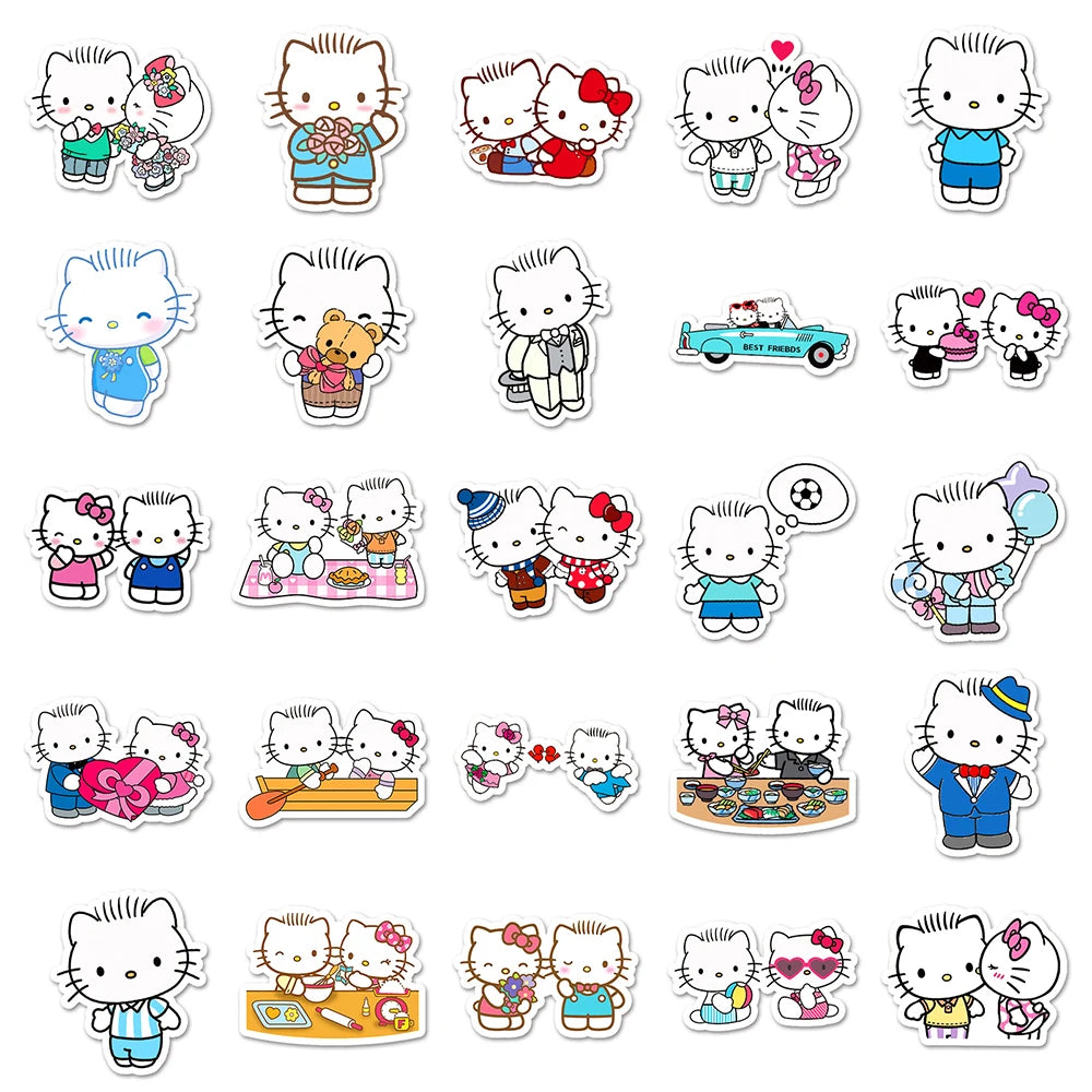 10/30/50pcs Cute Hello Kitty Dear Daniel Star Stickers Kawaii Sanrio Cartoon Sticker Phone Luggage Guitar Anime Graffiti Decals