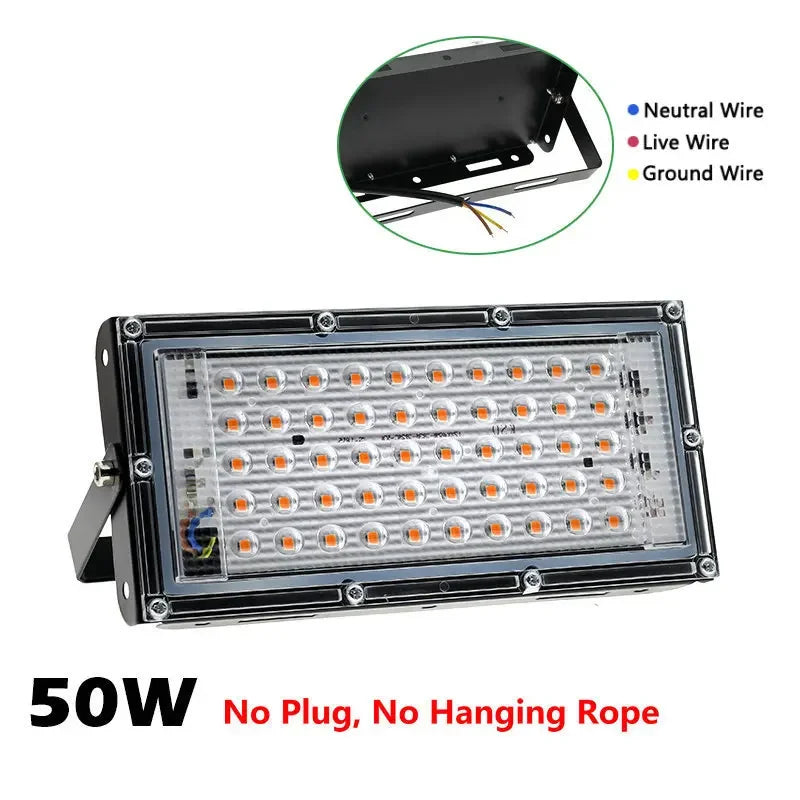Lamp For Plants Full Spectrum Led Grow Light 220V 50W 100W 200W 300W Phyto Lamp For Greenhouse Hydroponic Plant Growth Lighting