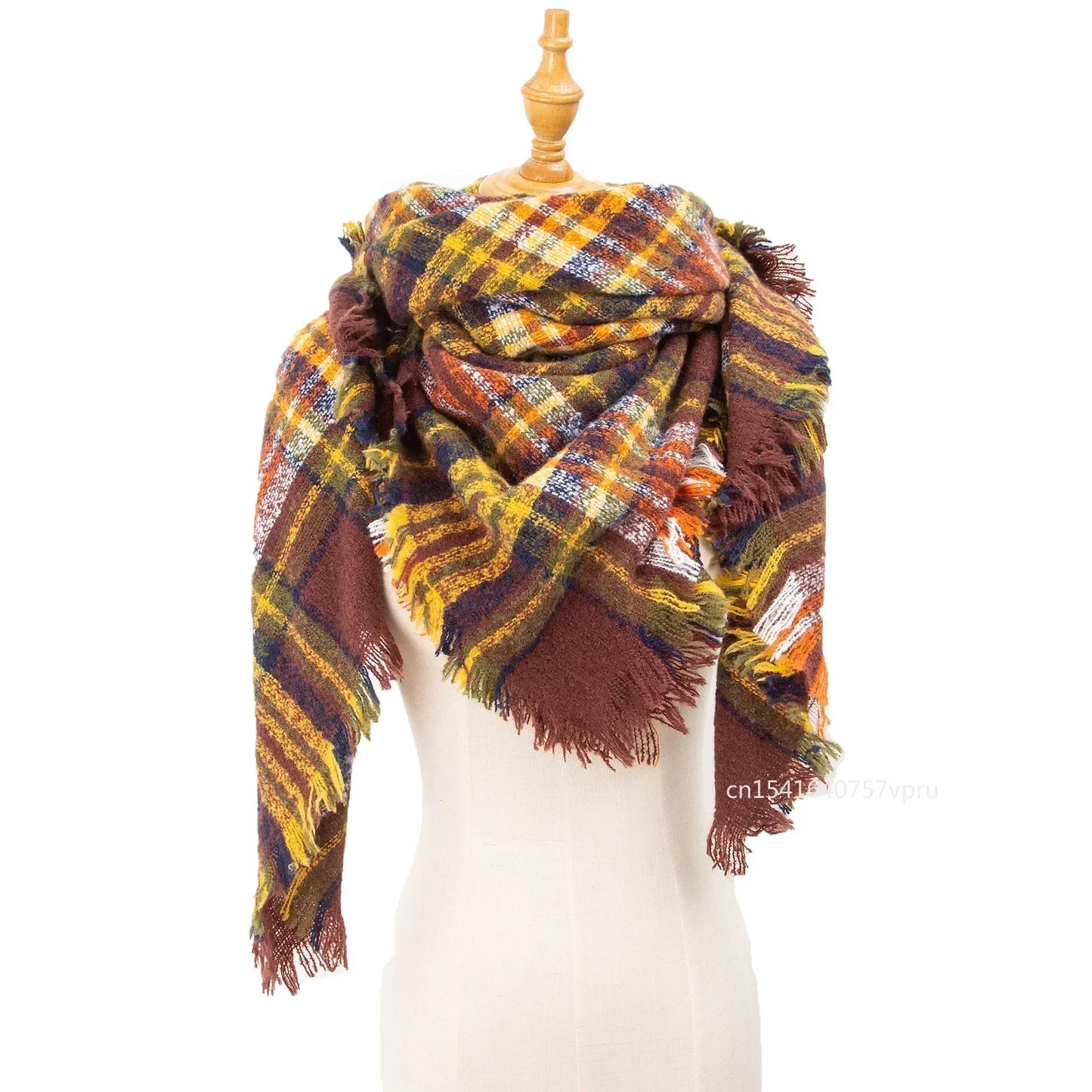 Newest Designer Scarf women luxury Plaid Scarves Shawls Brand Knitted Cashmere Bufandas Invierno Mujer Fashion Bandana Wrap