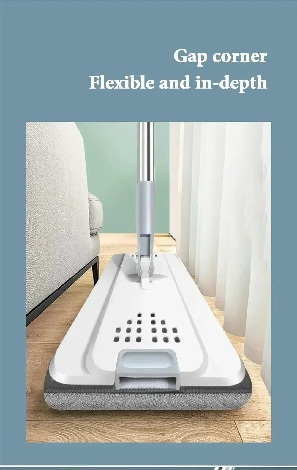 Mops with Bucket Thickened mop Clear Water Separation Lazy No Hand-Washing Squeeze Automatic Dewatering Broom Floor Cleaning Mop