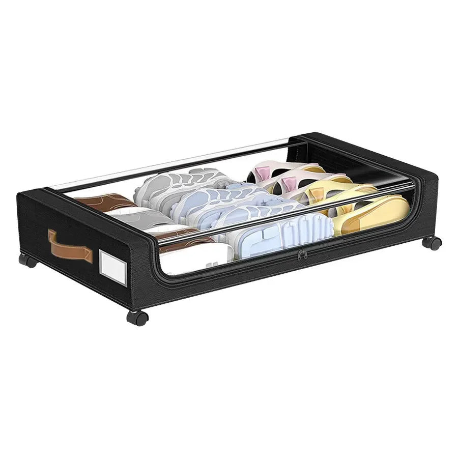 Under Bed Storage with Wheels, Under Bed Storage Containers, Shoe Organizer, 1Pack