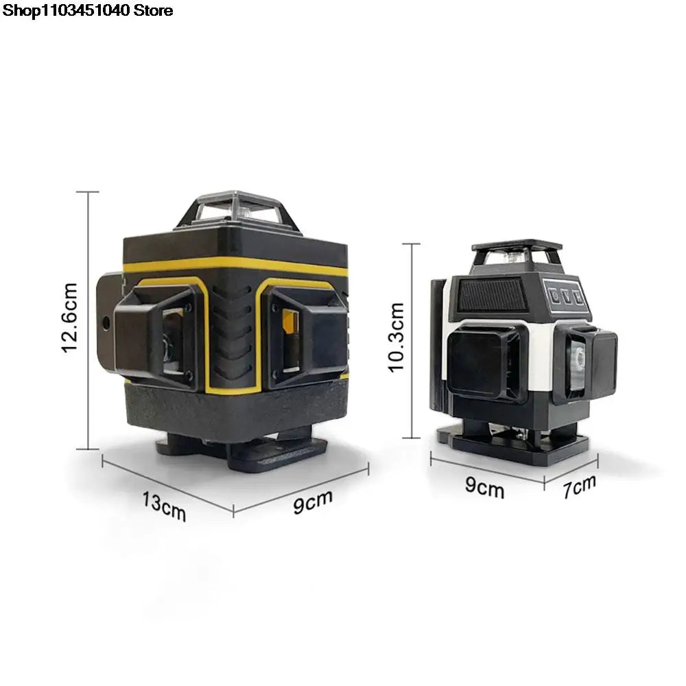 16 Lines Mini 4D Laser Level Green Lines Self-Leveling Horizontal and Vertical Powerful Green Beams Laser Level