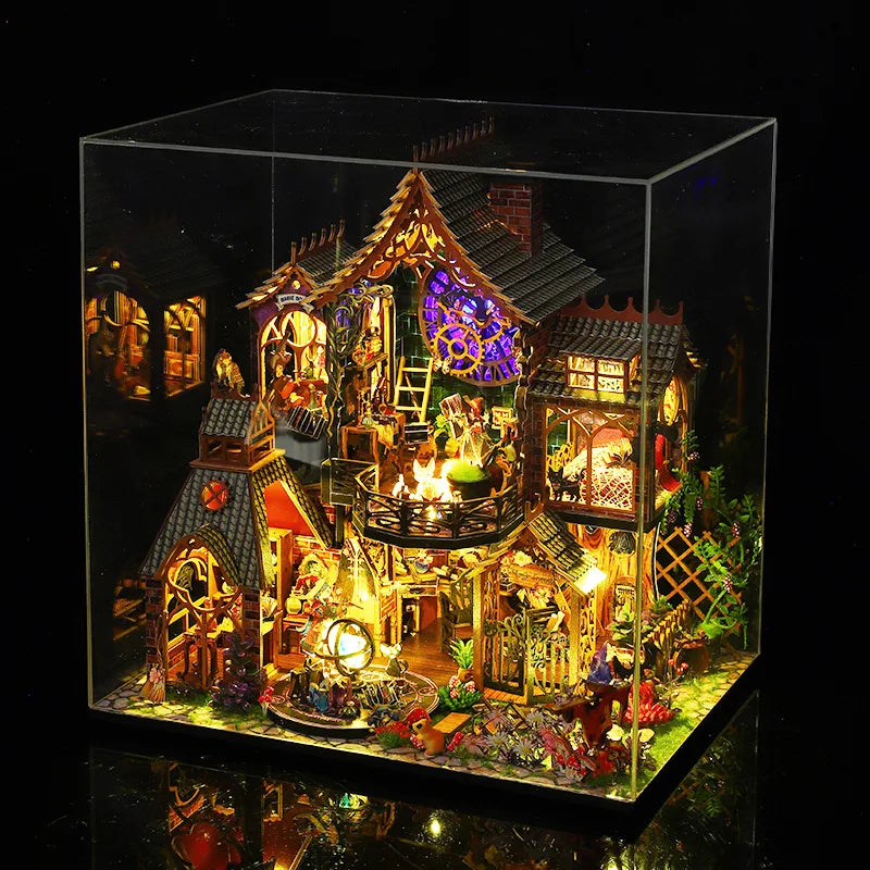 DIY Big Doll House Wooden Miniature Furniture Dollhouse Handmade home Model Assembly Toys for Children Girls Birthday Gifts 2014