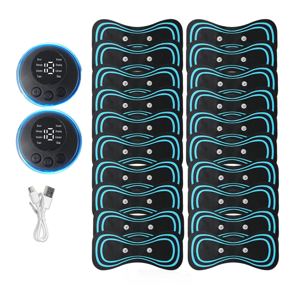 LCD Display EMS Neck Stretcher Electric Massager Cervical Vertebra Massage Patch for Muscle Pain Relief and Shoulder Relaxation