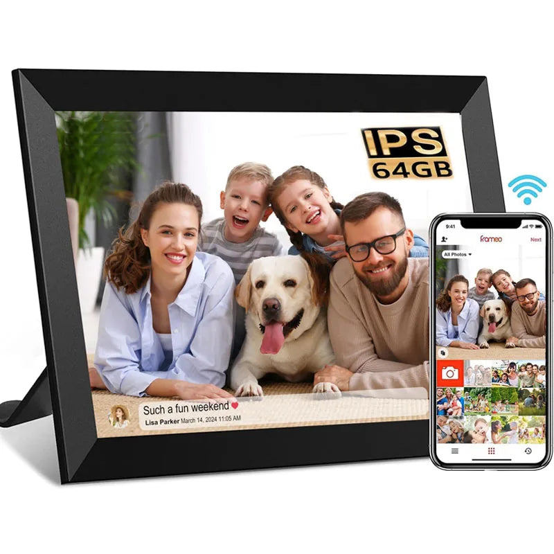 Digital Frame 10.1 Inch Uhale Frameo Digital Photo Frame WiFi 32GB/64GB Large Storage1280 x 800 HD IPS Touch Screen Auto-Rotate