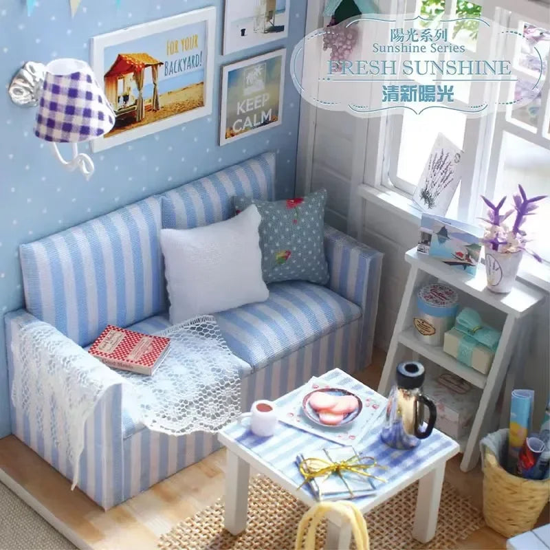 Diy Dollhouse Kit Diy Housedollhouse Miniature Furniture Mini House Children's Toy Gift Diy Dollhouse Wooden Toys for Girls