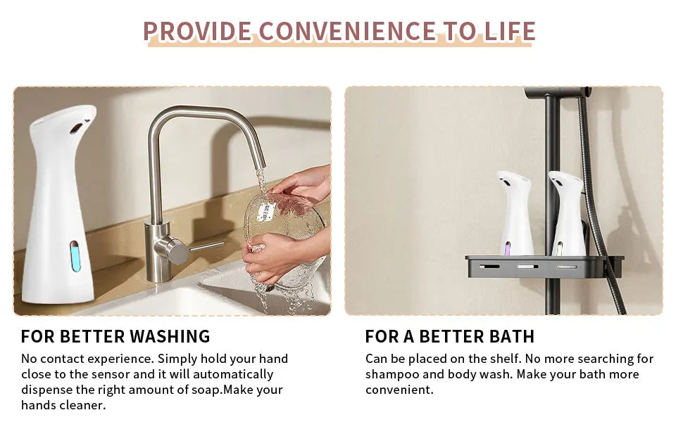 Xiaomi Automatic Sensor Soap Dispenser Infrared Sensing 6.76 oz Battery Powered for Bathroom Kitchen Sink Hotel and Restaurant