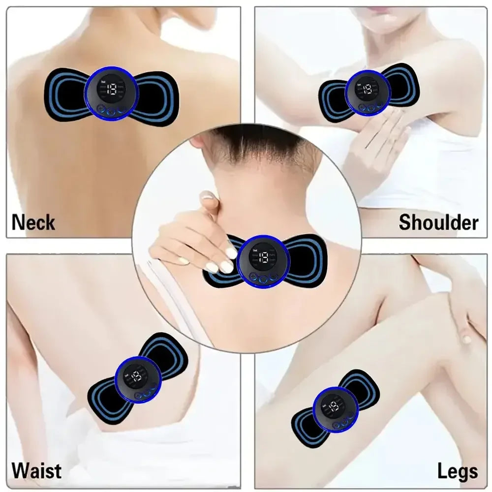 8 Modes Rechargeable Neck Massager EMS Low Frequency Pulse Massager For Muscle Relaxation Relief The Pain