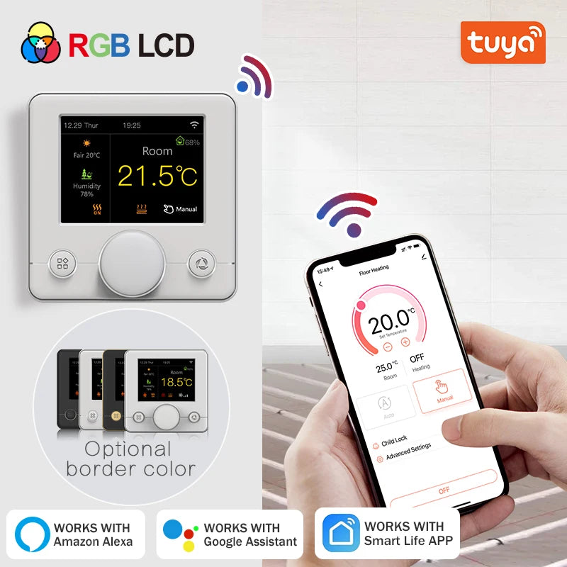 Tuya Smart Home Wifi Thermostat For Underfloor Heating Cable Temperature Controller 220V Termostato 16A Alexa Google Assistant