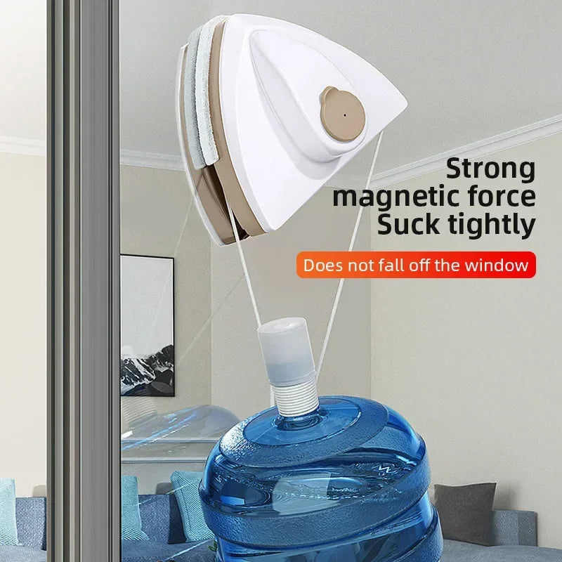 Home Window Cleaner Water Injection Glass Eraser Double Sided Magnetic Window Eraser Double Layer Hollow Glass Cleaning Tool