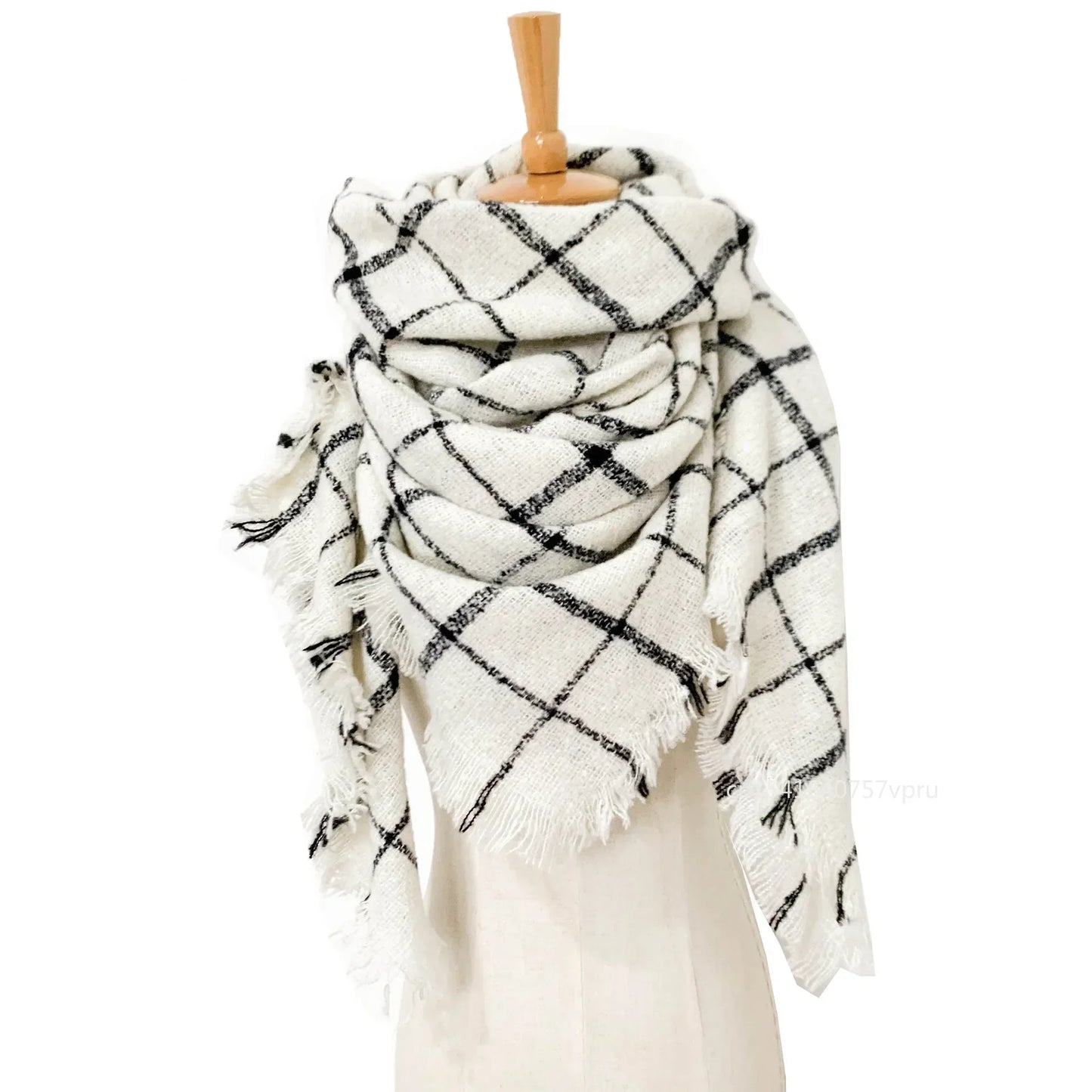 Newest Designer Scarf women luxury Plaid Scarves Shawls Brand Knitted Cashmere Bufandas Invierno Mujer Fashion Bandana Wrap