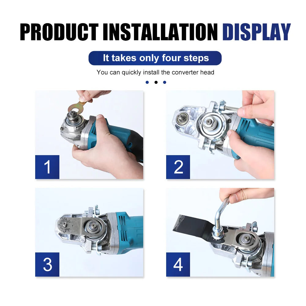 Angle Grinder Conversion Universal Head Adapter M10/14 Thread for 100 125 Type Angle Grinder Polisher Polishing Oscillating Tool