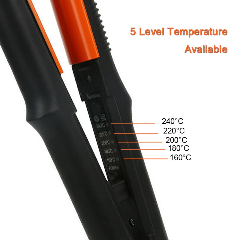 Curved Plate Hair Cruling Irons Ceramic Hair Curler Straightener PTC Heater Crescent Panel Flat Iron Fast Heat Straight Styler