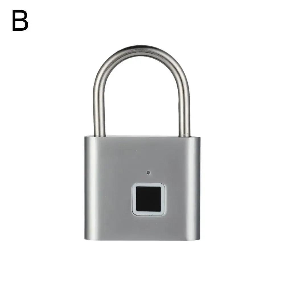 Fingerprint Padlock Anti-theft Waterproof Keyless Security Lock Padlock Portable Box Portable Digital Lock Charging U N7b7