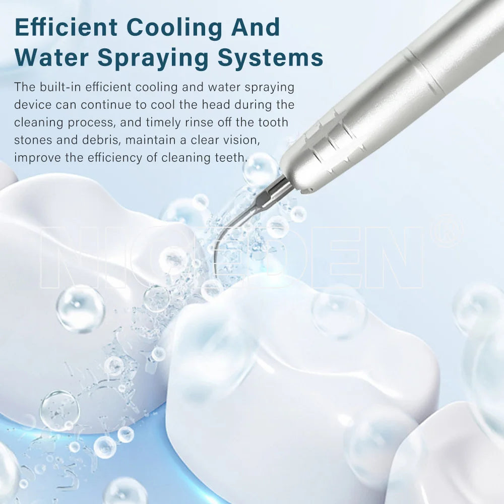 Dental Ultrasonic Air Scaler with 3 Tips Tooth Calculus Remover Cleaning Tool Handpiece Whiten 2Holes/4 Holes Tooth Cleaner