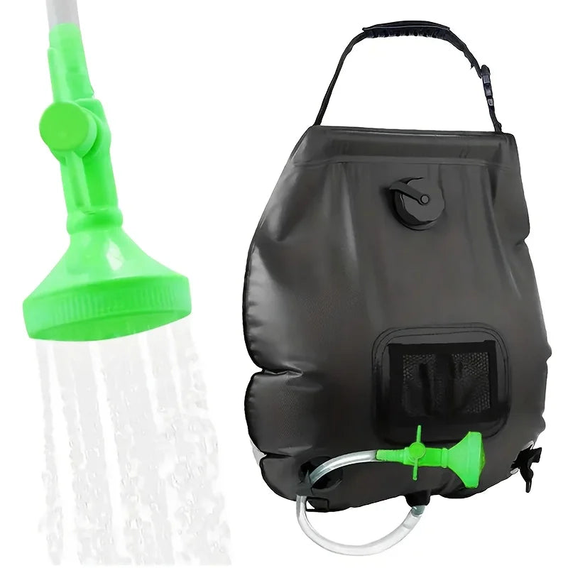 1pc 20L Portable Solar Shower Bag-Foldable, Waterproof And Durable PVC Material-Suitable For Outdoor Camping And Hiking