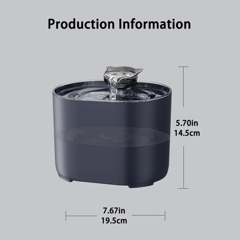 Cat Water Fountain Auto Filter USB Electric Mute Cats Dog Drinker Bowl Recirculate Filtring Drinker for Cats Pet Water Dispenser