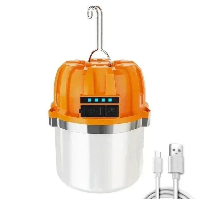 Built-in Battery Powerful USB Rechargeable LED Camping Lights Outdoor Camping BBQ Tents Hanging Lantern Emergency Power Bank