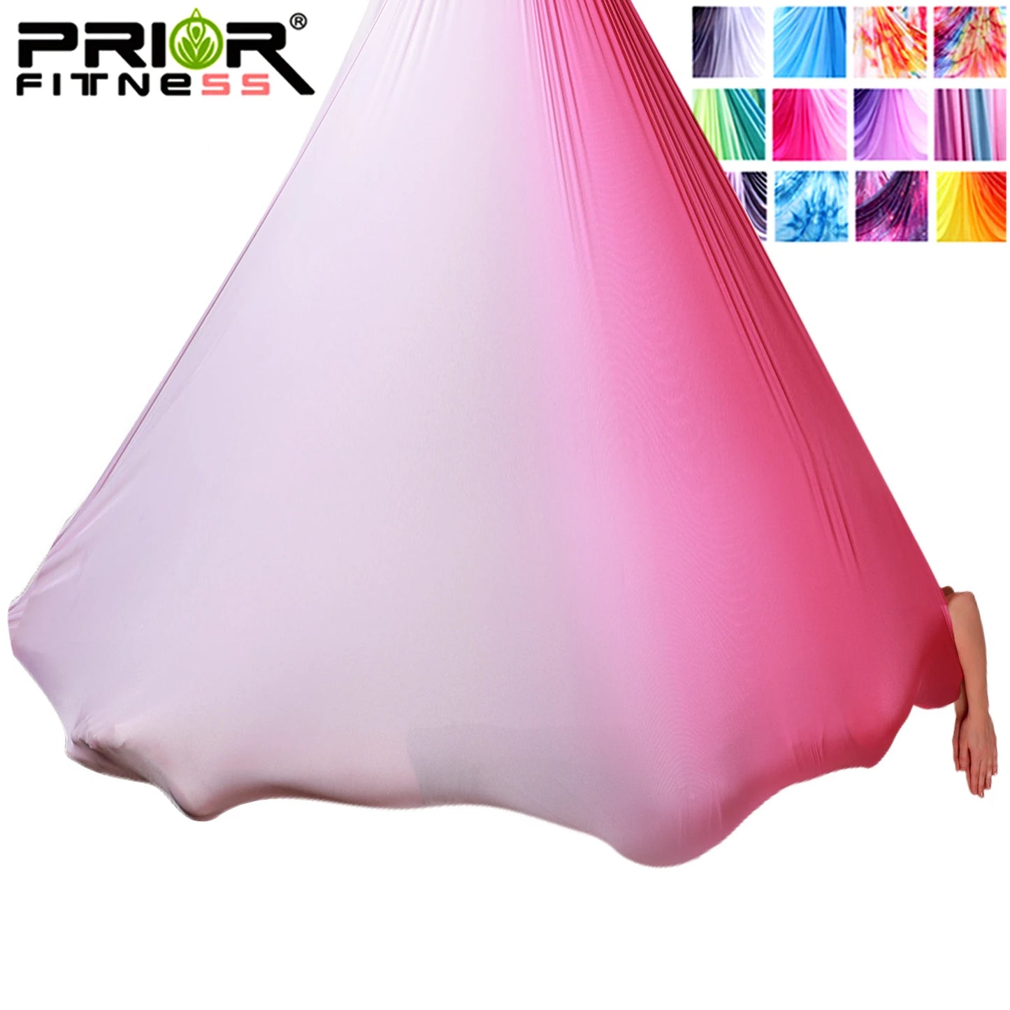 4m Aerial Yoga Hammock Fabric Ombre Aerial silks Gradient Color Yoga Fitness Stretch Belt For GYM Indoor Yoga Studio