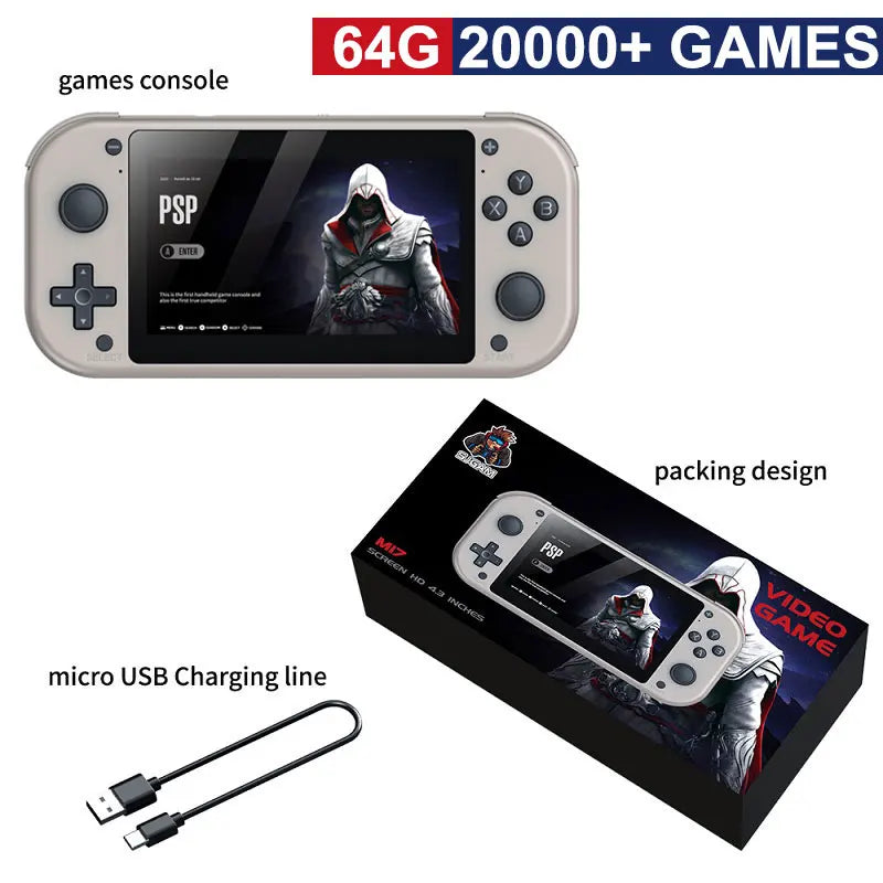 M17 Retro Handheld Game Console with 30000+ Games 4.3-inch IPS Screen Video Games Consoles Open Source Retro Gaming Console