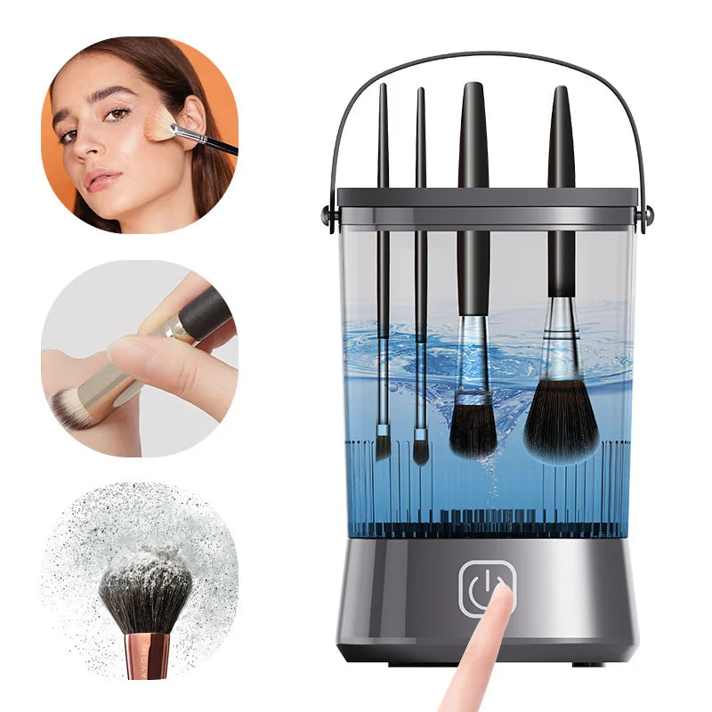 Automatic Electric Makeup Brush Cleaner Update 3 In 1 Spinner Makeup Brush Holder Women Cleaning Brush Washer Quick Dry Machine