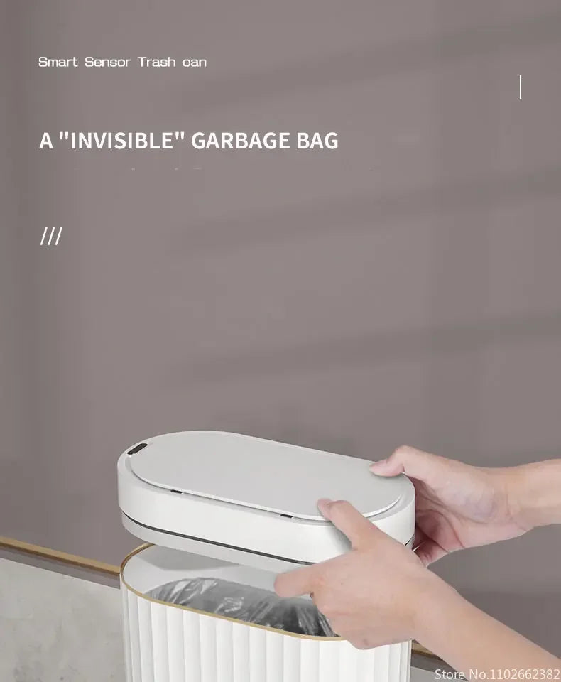 Electronic Automatic Smart Sensor Garbage Bin Household 7L/9L Smart Trash Can Toilet Waste Garbage Can for Kitchen Bathroom