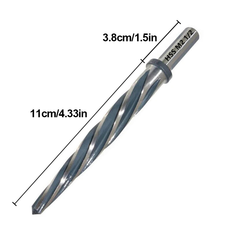 M2 HSS Taper Chucking Automotive Reamer, 3/8", 1/2", 5/8", 3/4", Fit 3/8" or 1/2" Shank Chuck, 5-Spiral Flute
