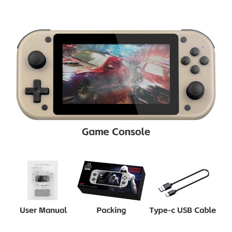 DATA FROG M17 4.3 inch Handheld Game Console Player Mini Portable Game Console Built-in 19000 Games Gifts For Children