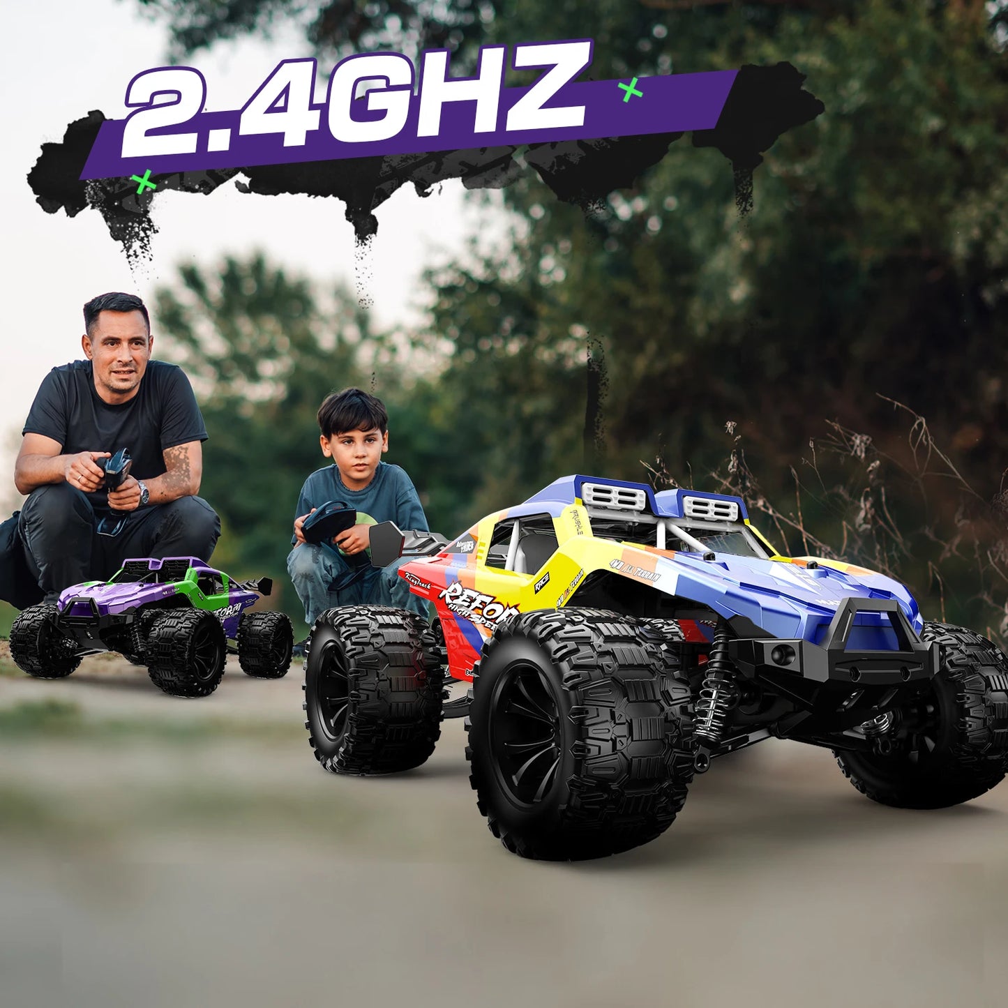 1:14 70KM/H Or 50KM/H 4WD RC Car With LED Remote Control Cars High Speed Drift Monster 4x4 Truck for Kids vs Wltoys 144001 Toys