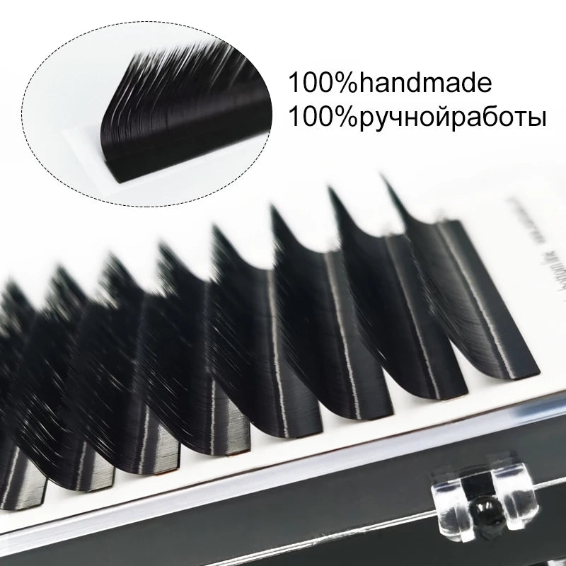 M Curl Eyelashes Extensions Artificial Mink False Eyelash Soft Natural Makeup Lash Extension Black Matte For Professionals
