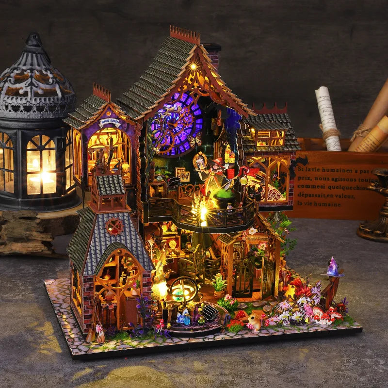 DIY Big Doll House Wooden Miniature Furniture Dollhouse Handmade home Model Assembly Toys for Children Girls Birthday Gifts 2014