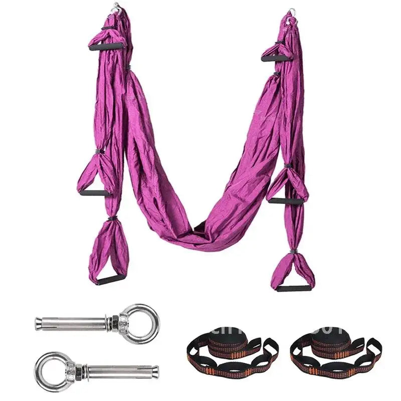 Yoga Swing Set for Home Outdoor Body Shaping Pilates Exercises Aerial Yoga Hammock Hanging Belt Inversion Trapeze