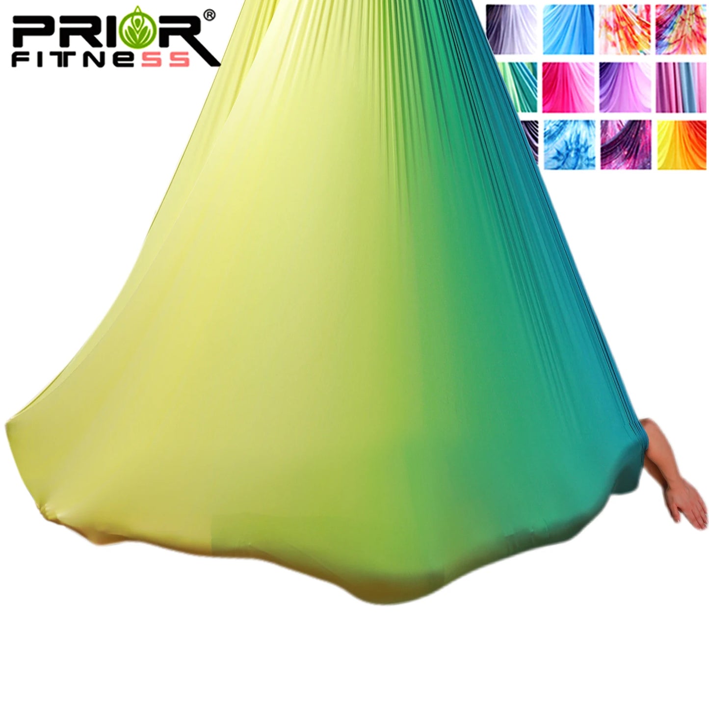 4m Aerial Yoga Hammock Fabric Ombre Aerial silks Gradient Color Yoga Fitness Stretch Belt For GYM Indoor Yoga Studio