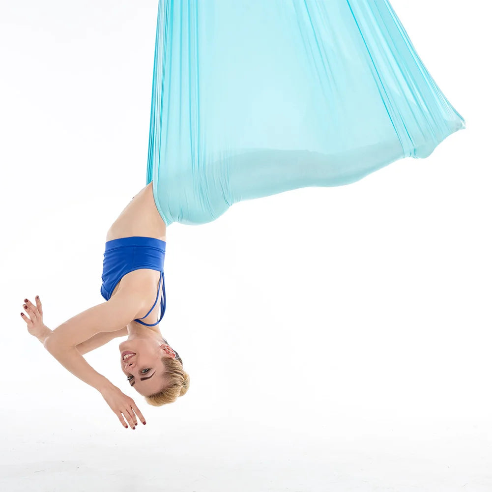 4M x 2.8M Aerial Yoga Hammock Low Stretch Yoga Swing for Improved Yoga Inversions Flexibility Core Strength Body Building