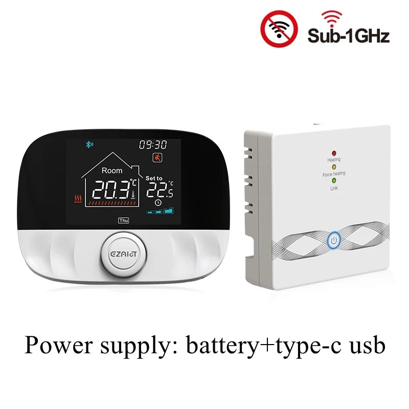 Tuya WiFi Thermostat RF Wireless Receiver Smart Remote Temperature Controller Works With Alexa Google Home For Water Gas Boiler